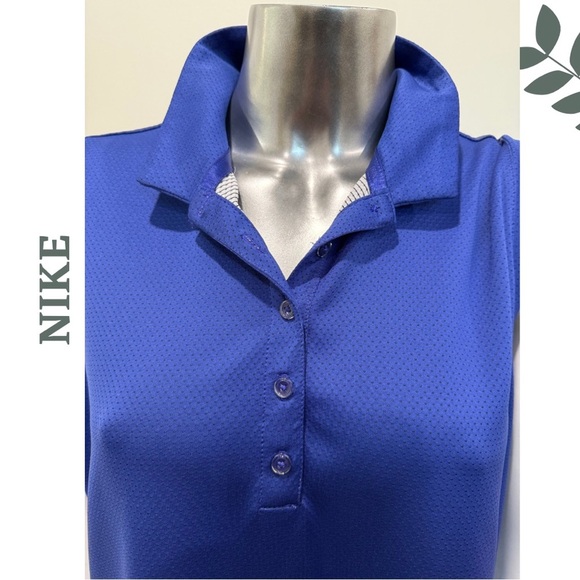 Nike Golf Women’s Sleeveless Polo DriFit Stretch Top Blue Size XL - Picture 4 of 5